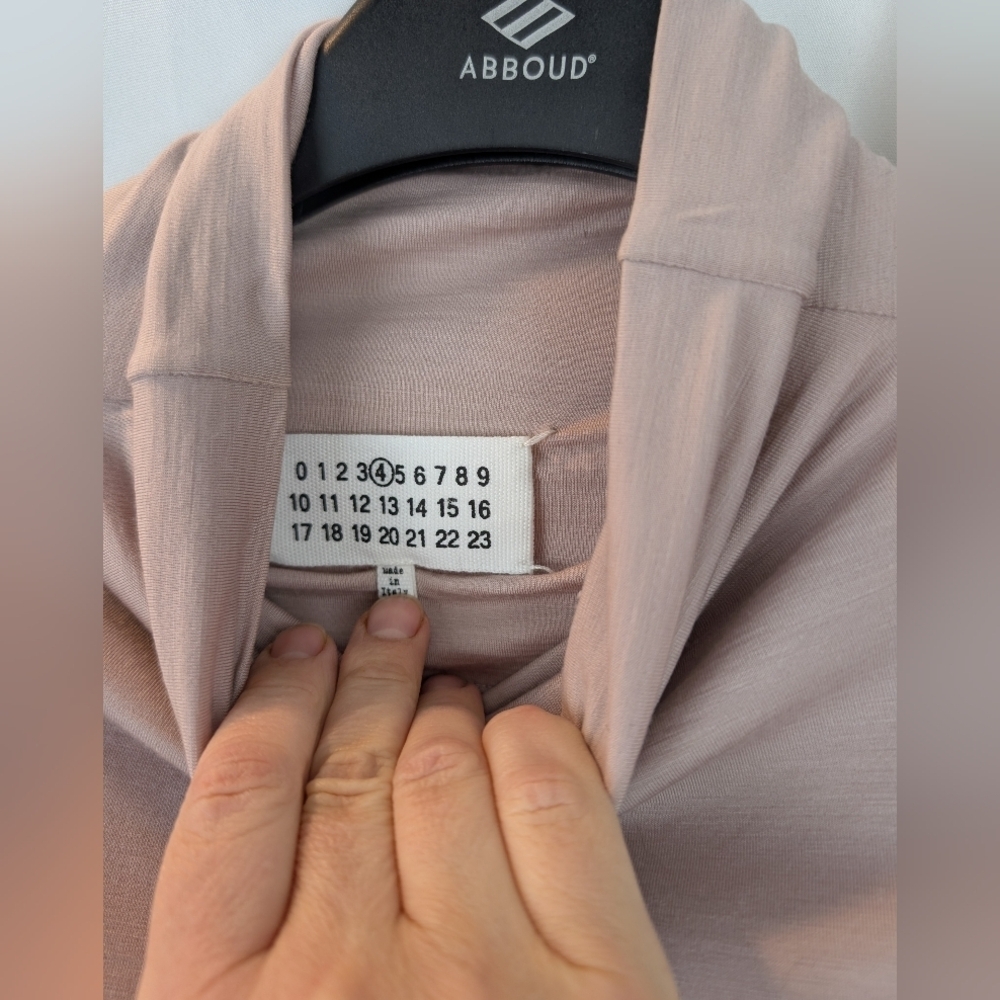 Maison Martin Margiela Women's Pink Turtleneck Top Size XL In GUC - Picture 3 of 14